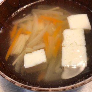 豆腐とコーンのコンソメスープ♪